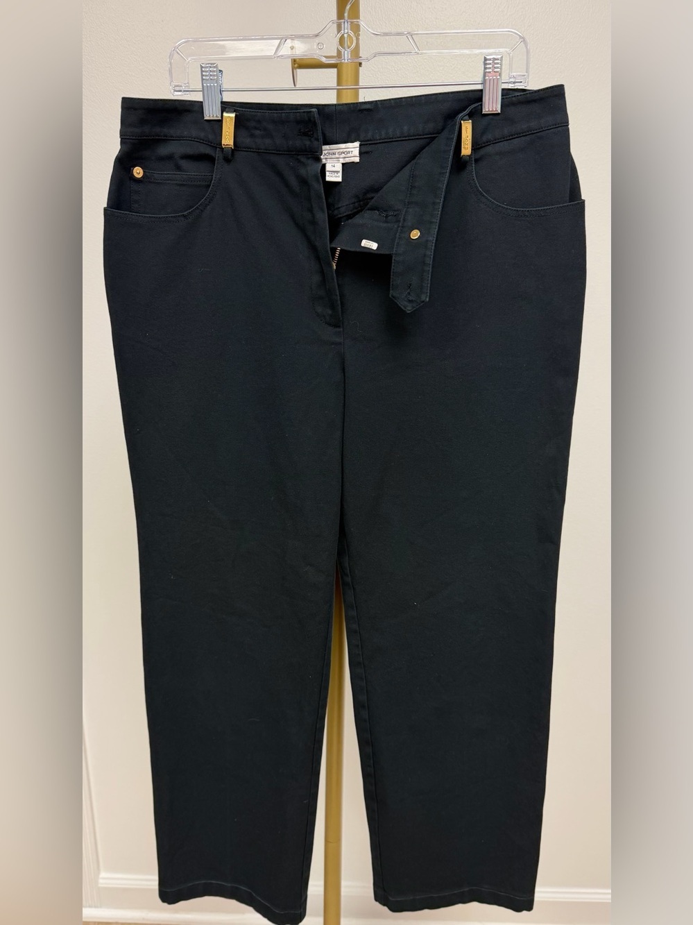 Jones New York Black Skinny Stretch Jeans with Comfort Waistband Size 14